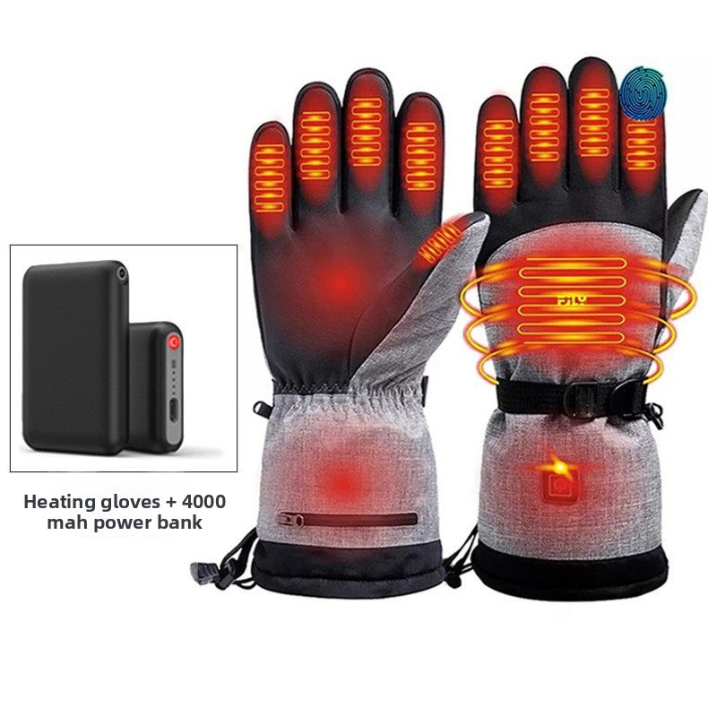 Guantes calefactables con interior de forro polar